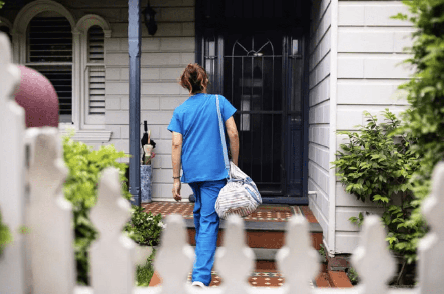Dog Cremation Retrieval Specialist arriving to a home for Pet Retrieval