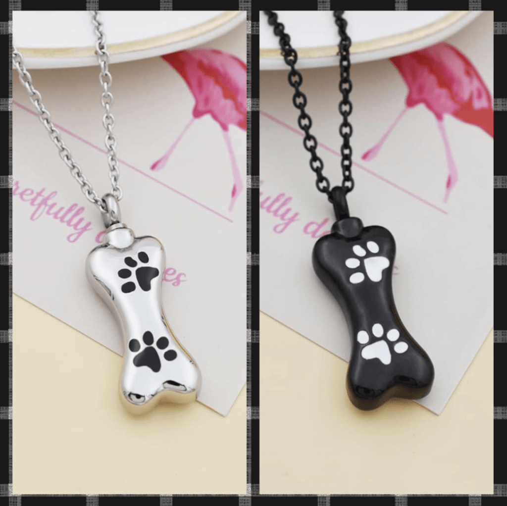 Dog Bone Pet Cremation Necklace