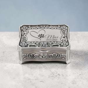 Small Personalized Memorial Urn with Hinged Lid